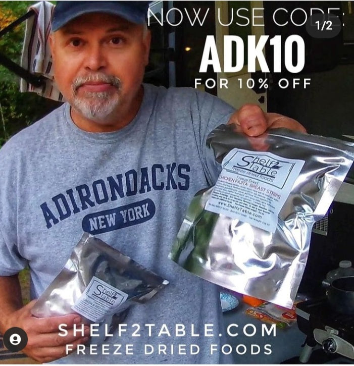 ADK Man - Camp Cooking on Fight Night With Shelf2Table Freeze Dried Foods