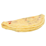 Freeze Dried Egg Frittata with Ham Cheese Peppers Onions - Cooked